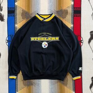 Vintage 90s Pittsburgh Steelers Starter Embroidered Sweatshirt Size Large